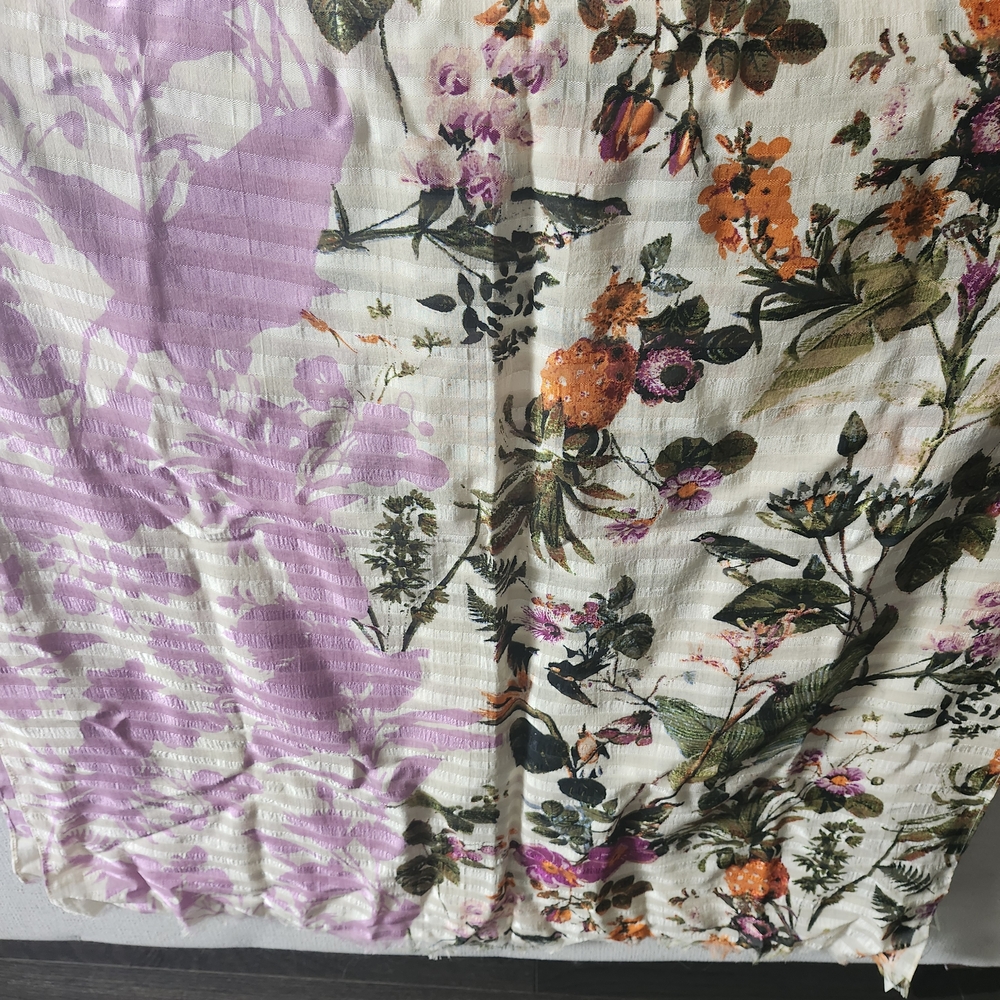 Banana Republic Floral Scarf - Purple and Orange